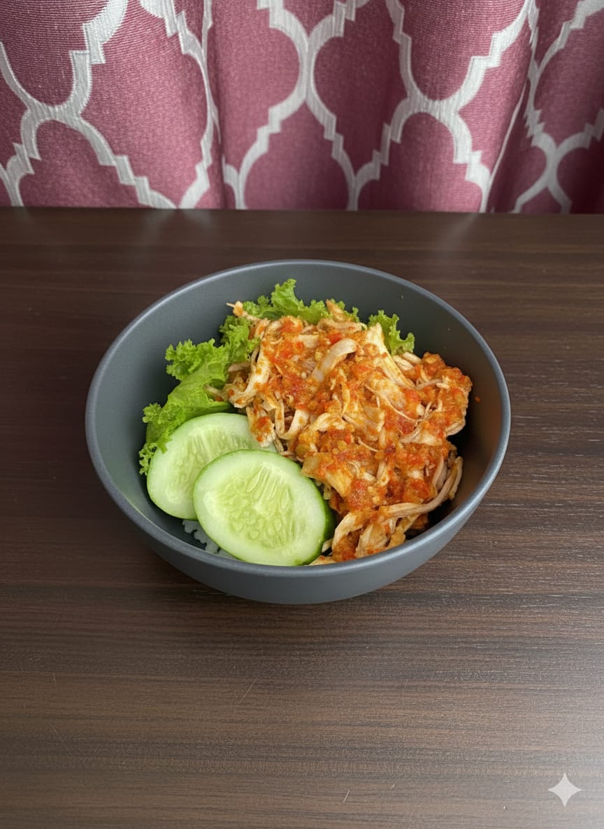 Nasi Puas (Protein Unik Aneka Sambal)